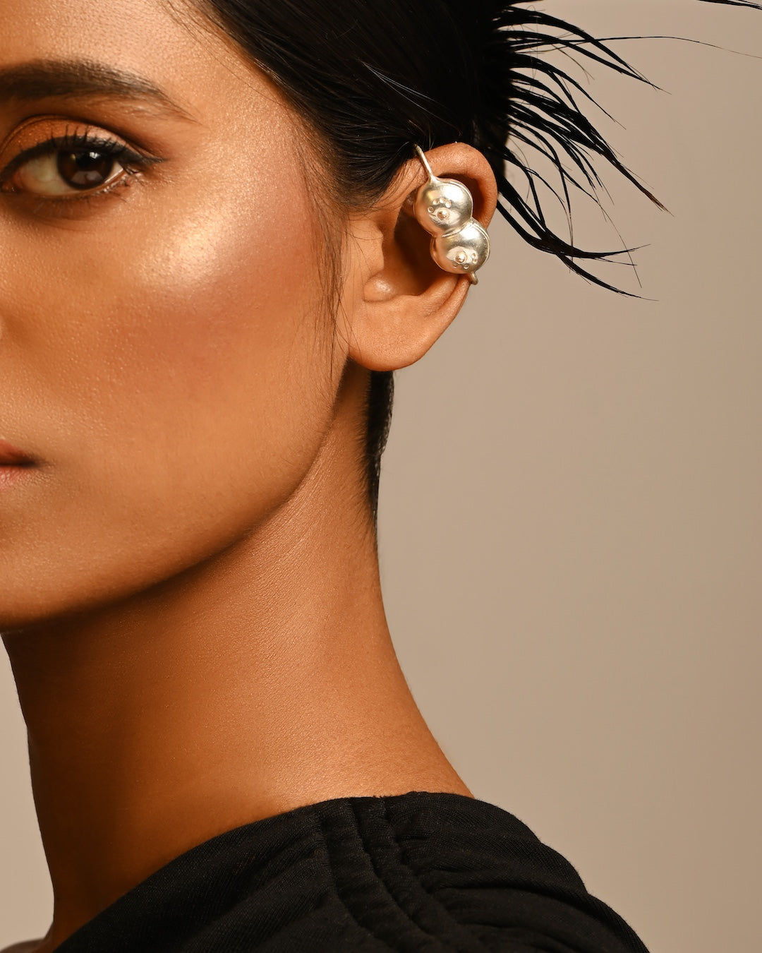 Nurturer Helix Cuffs, Silver Ear Cuff by Batoki
