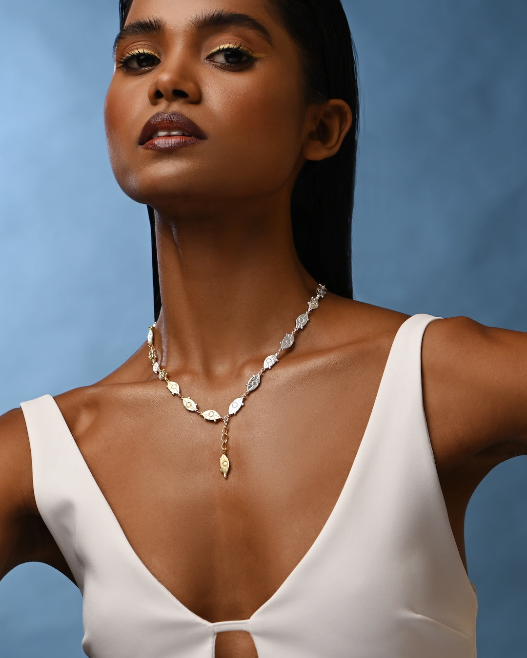 Visionary Mix Metal Neckdrip with Eye Charm