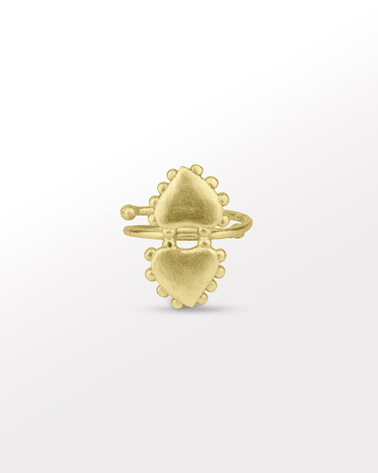 Passional Twin Hearts Midi Ring