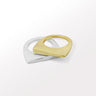 Stack of two Athame Rings - Handmade Rings in Gold & Silver