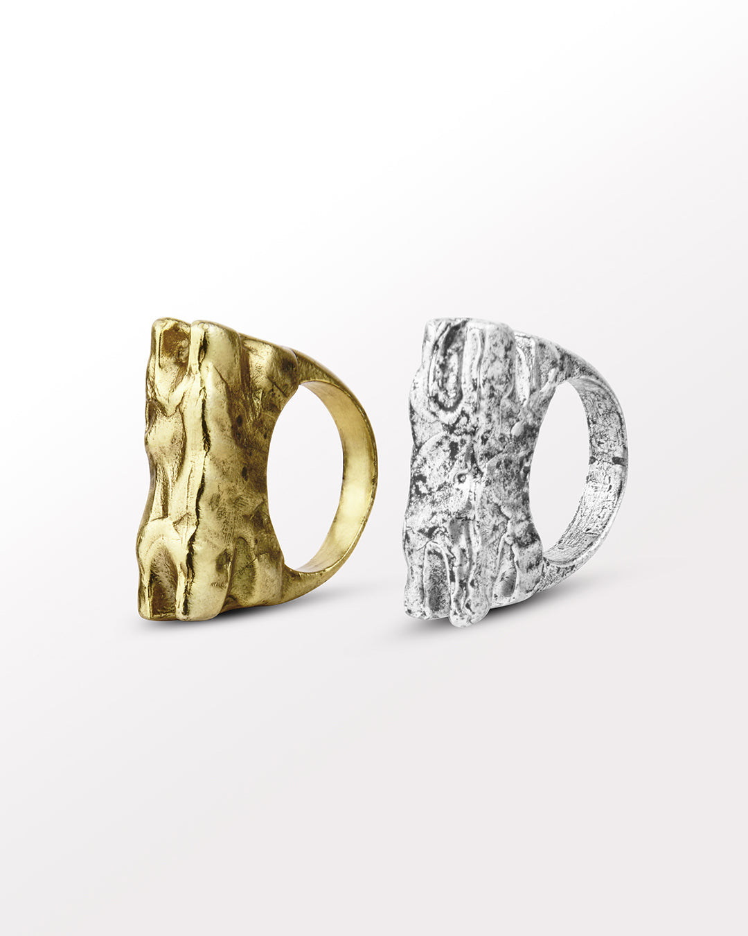 Statement Rings in Gold & Silver. The Channel Ring by Batoki.