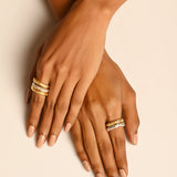 Mix Metal Stack of Clairvoyance Rings