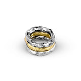 Stack of 3 Clairvoyance Rings in Gold & Silver