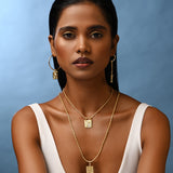 Gold Creator Pendants & Chain Necklaces Styled with the Creator Mismatched Hoops