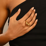 The Channel Ring in Gold. Statement Rings by Batoki.
