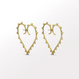 Oversized Hoop Earrings in Gold. Passional / Heart by Batoki.