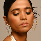 Mix Metal Large Heart Hoops, Passional by Batoki.
