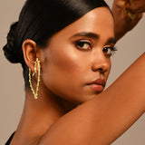 Gold Large Heart Hoops, Passional by Batoki.