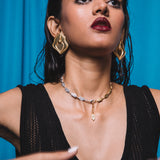 Batoki's Visionary Mix Metal Neckdrip Styles with the Creator Earrings