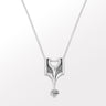 Silver necklace with a statement pendant 