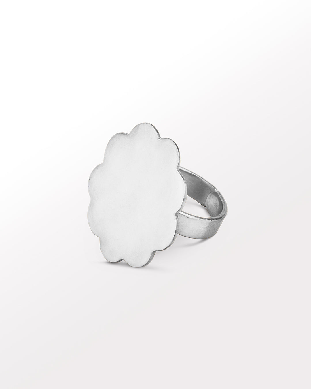 Adjustable Silver Ring with a flower Motif - Bloom by Batoki