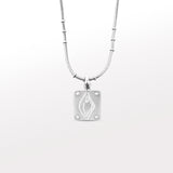 Silver Creator Pendant with Dotted Chain