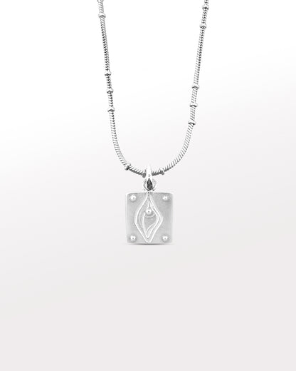 Silver Creator Pendant with Dotted Chain