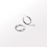 Handmade textured hoops in Silver