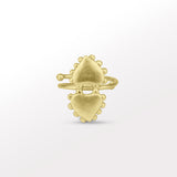 Passional Twin Hearts Midi Ring